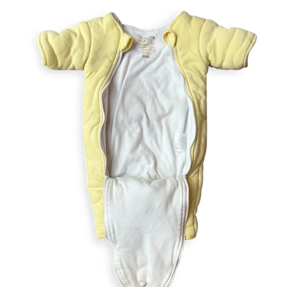 Baby‎ Merlins Magic Sleepsuit 100% Cotton Yellow Sleeper Baby 3-6 Months Small